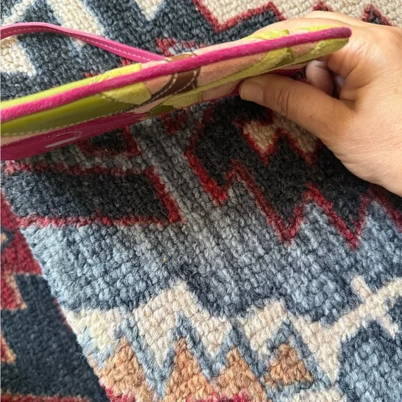 Coach RARE Suede and Leather Poppies for Peace Wristlet. - Picture 9 of 11